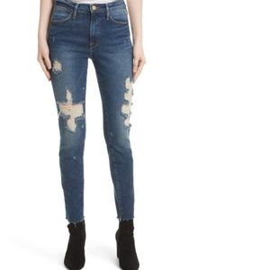 NWT FRAME Le High Raw Edge Skinny Jeans